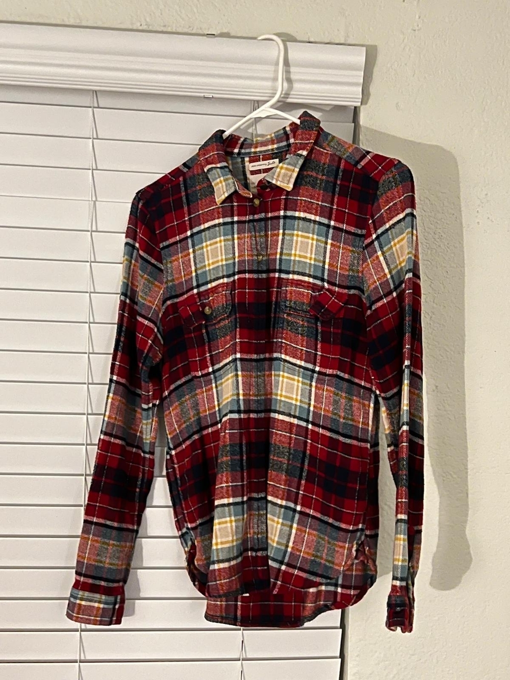 Women's Red Plaid Flannel Shirt